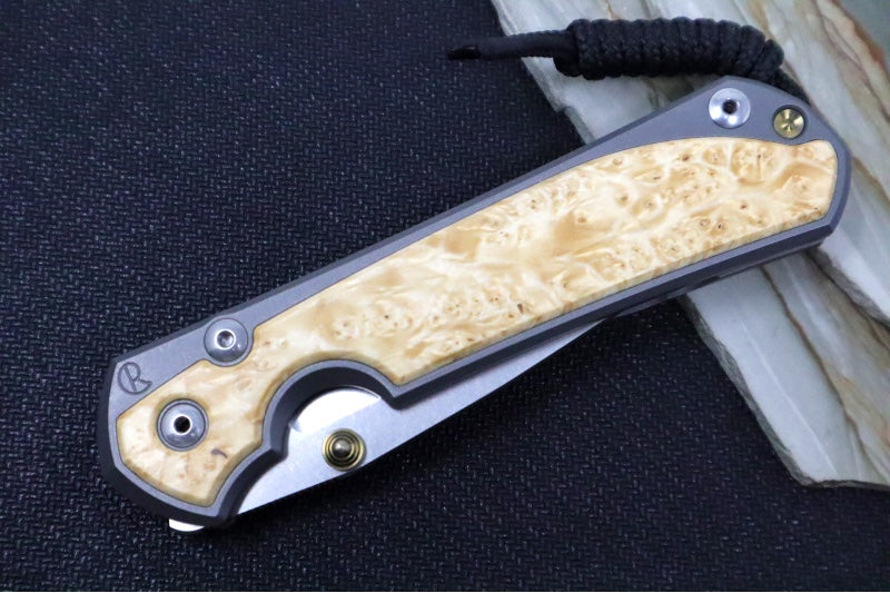 Chris Reeve Large Sebenza 31 - Drop Point Blade / Box Elder Inlay / CPM-Magnacut (A4) L31-1108