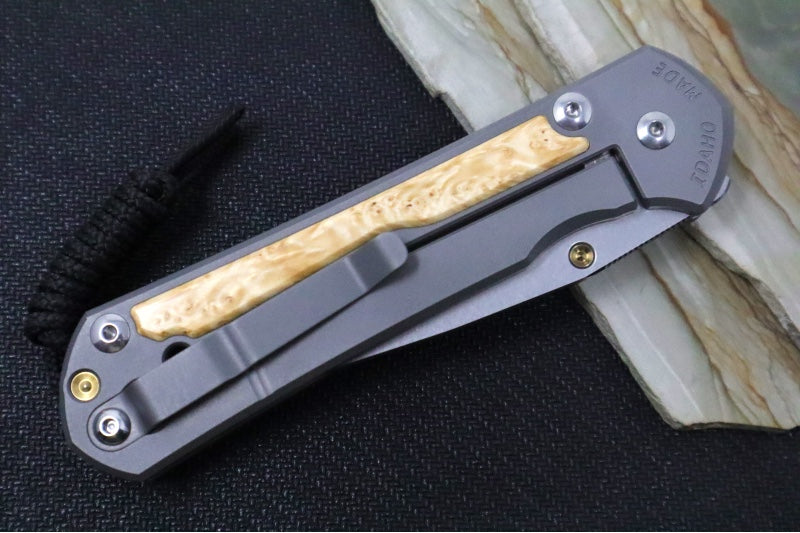 Chris Reeve Large Sebenza 31 - Drop Point Blade / Box Elder Inlay / CPM-Magnacut (A4)