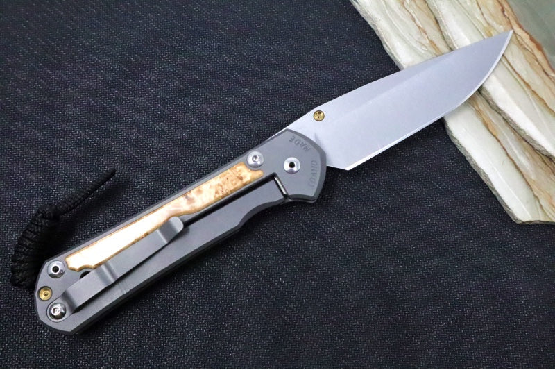 Chris Reeve Large Sebenza 31 - Drop Point Blade / Box Elder Inlay / CPM-Magnacut (A5) L31-1108