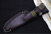 Buck 662 Alpha Scout Pro Fixed Blade - CPM-S35VN Steel / Satin Finish / Layered Gorge Patterned Richlite Handle / Brown Leather Sheath 0662BRS-B - Northwest Knives