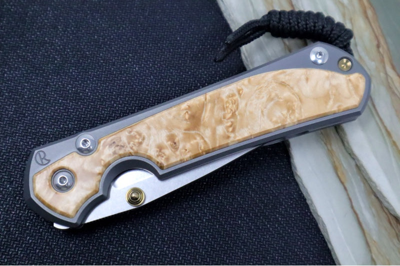 Chris Reeve Large Sebenza 31 - Drop Point Blade / Box Elder Inlay / CPM-Magnacut (A5)