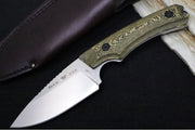 Buck 664 Alpha Hunter Pro Fixed Blade - CPM-S35VN Steel / Satin Finish / Layered Gorge Patterned Richlite Handle / Brown Leather Sheath 0664BRS-B - Northwest Knives