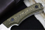 Buck 664 Alpha Hunter Pro Fixed Blade - CPM-S35VN Steel / Satin Finish / Layered Gorge Patterned Richlite Handle / Brown Leather Sheath 0664BRS-B - Northwest Knives
