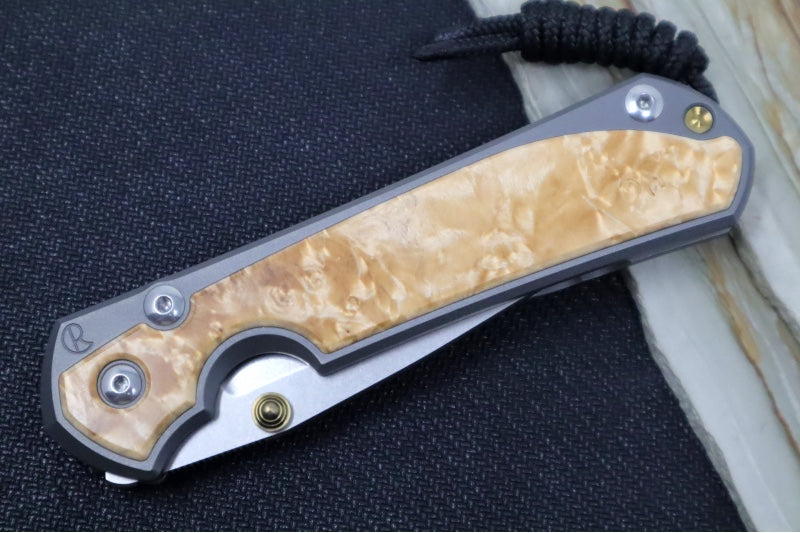 Chris Reeve Large Sebenza 31 - Drop Point Blade / Box Elder Inlay (A6) L31-1108