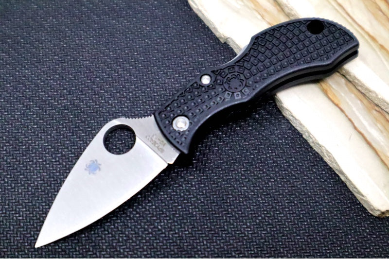 Spyderco ManBug Lightweight - Black FRN Handle / VG10 Leaf Plain Edge Blade MBKLP