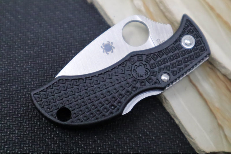 Spyderco ManBug Lightweight - Black FRN Handle / VG10 Leaf Plain Edge Blade MBKLP