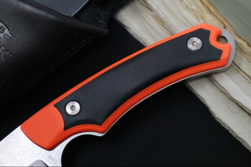 Buck 664 Alpha Hunter Hunting Knife - 420HC Blade / Orange GFN Handles with Versaflex Inserts Handle / Black Polyester Sheath 0664ORS-B