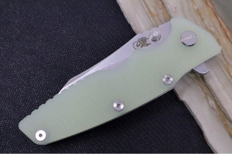 Rick Hinderer Knives Eklipse 3.5" - Wharncliffe - Stonewash - Translucent G-10