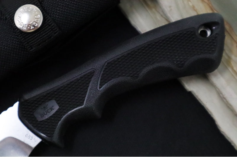 Buck 685 Bucklite MAX II Large Hunting Knife - 420HC Steel / Black Dynaflex Rubber Handle / Black Nylon Sheath 0685BKS-B