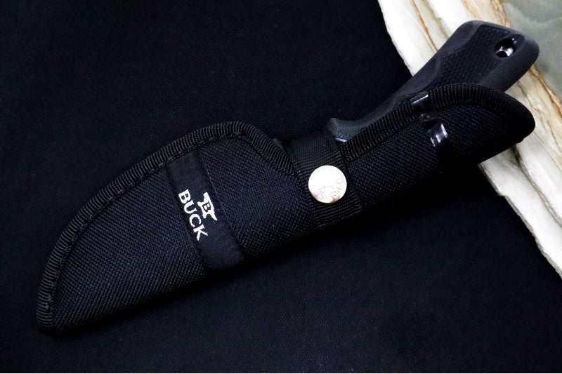 Buck 685 Bucklite MAX II Large Hunting Knife - 420HC Steel / Black Dynaflex Rubber Handle / Black Nylon Sheath 0685BKS-B