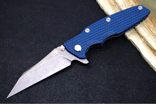 Rick Hinderer Knives Eklipse 3.5" - Wharncliffe - Battle Blue - Black & Blue G-10