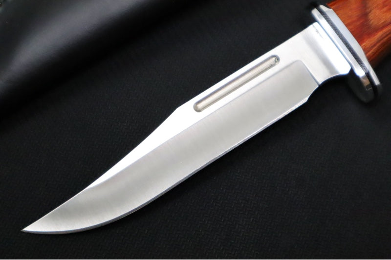 Buck 117 Brahma Heritage Knife - 420HC Steel / DymaLux Cocobolo Heritage Handle / Black Leather Sheath 0117CCS1-B