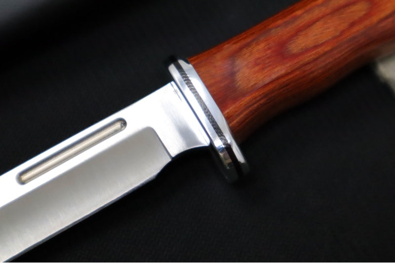 Buck 117 Brahma Heritage Knife - 420HC Steel / DymaLux Cocobolo Heritage Handle / Black Leather Sheath 0117CCS1-B