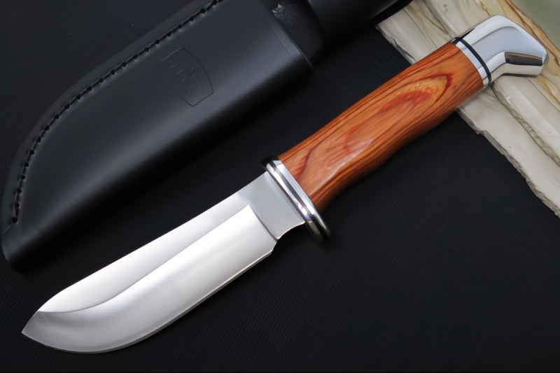 Buck 103 Skinner Heritage Knife - 420HC Steel / DymaLux Cocobolo Heritage Handle / Black Leather Sheath 0103CCS1-B