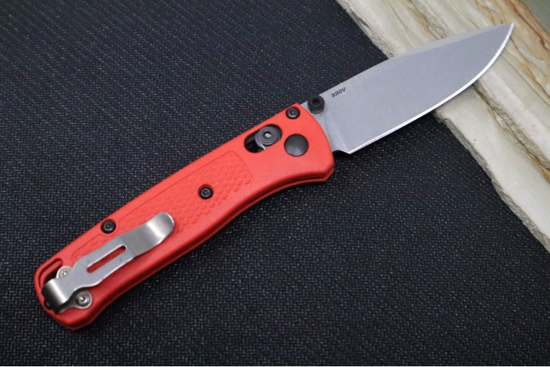Benchmade 533-04 Mini Bugout - CPM-S30V Steel / Drop Point Blade / Mesa Red Grivory Handle