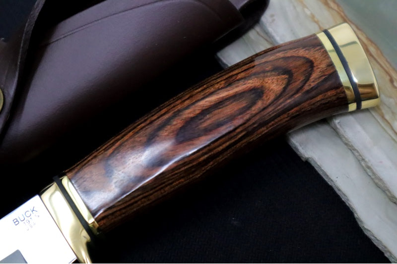 Buck 191BR Zipper Hunting Knife - 420HC Steel / Heritage Walnut Handle / Brown Leather Sheath 0191BRG-B