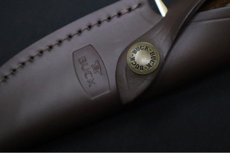 Buck 191BR Zipper Hunting Knife - 420HC Steel / Heritage Walnut Handle / Brown Leather Sheath 0191BRG-B