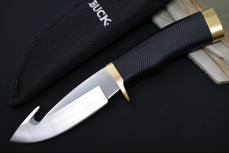 Buck 691BK Zipper Hunting Knife - 420HC Steel / Black Rubber Handle / Black Nylon Sheath 0691BKG-B