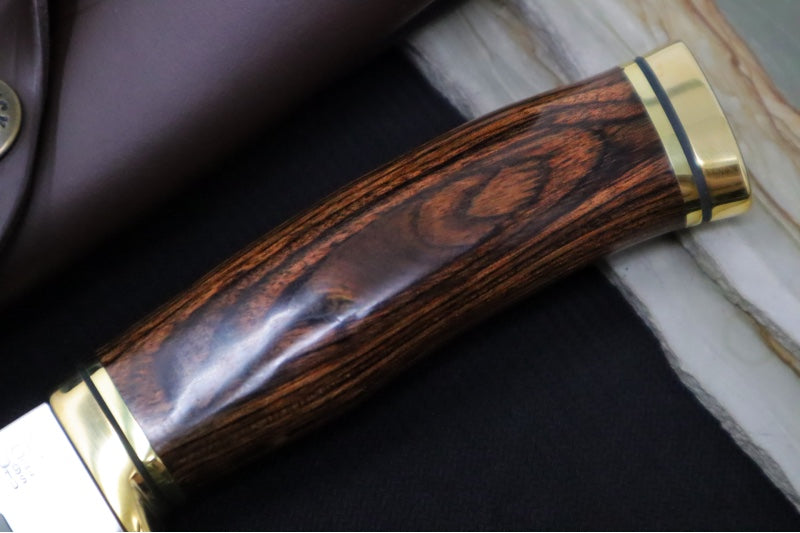 Buck 192 Vanguard Hunting Knife - 420HC Steel / Heritage Walnut DymaLux Handle / Brown Leather Sheath 0192BRS-B