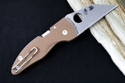 Spyderco Microjimbo SPRINT RUN - Brown G10 Handle / Satin Wharncliffe Blade / CPM-15V - C264GPBN15V - Northwest Knives