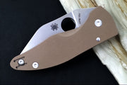 Spyderco Microjimbo SPRINT RUN - Brown G10 Handle / Satin Wharncliffe Blade / CPM-15V - C264GPBN15V - Northwest Knives