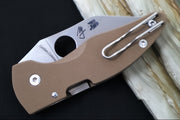 Spyderco Microjimbo SPRINT RUN - Brown G10 Handle / Satin Wharncliffe Blade / CPM-15V - C264GPBN15V - Northwest Knives
