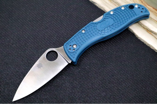 Spyderco Leafjumper - Blue FRN Handle / Satin Blade / K390 Steel - C262PBLK390