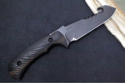 Toor Knives Egress Outlaw - Blackwashed Finished Blade / CPM-S35VN Steel / Ebony Wood Handle / Kydex Sheath 850049642149