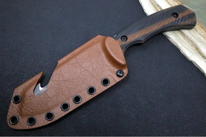 Toor Knives Egress Outlaw - Blackwashed Finished Blade / CPM-S35VN Steel / Ebony Wood Handle / Kydex Sheath 850049642149