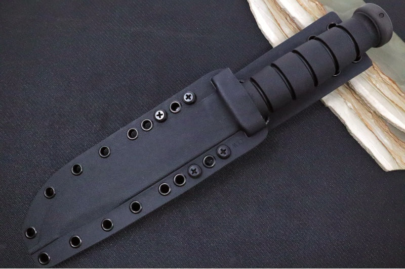 Spartan Blades KA-BAR Fixed Blade - Black Clip Point Blade / Black Kydex Sheath SB54BKBKKYBK