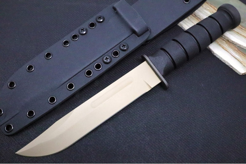 Spartan Blades KA-BAR Fixed Blade - Flat Dark Earth Clip Point Blade / Black Kydex Sheath SB54DEBKKYBK