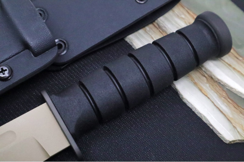 Spartan Blades KA-BAR Fixed Blade - Flat Dark Earth Clip Point Blade / Black Kydex Sheath SB54DEBKKYBK - Northwest Knives