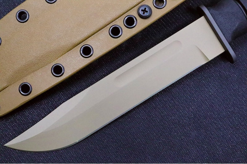 Spartan Blades KA-BAR Fixed Blade - Flat Dark Earth Clip Point Blade / Tan Kydex Sheath SB54DEBKKYTN - Northwest Knives