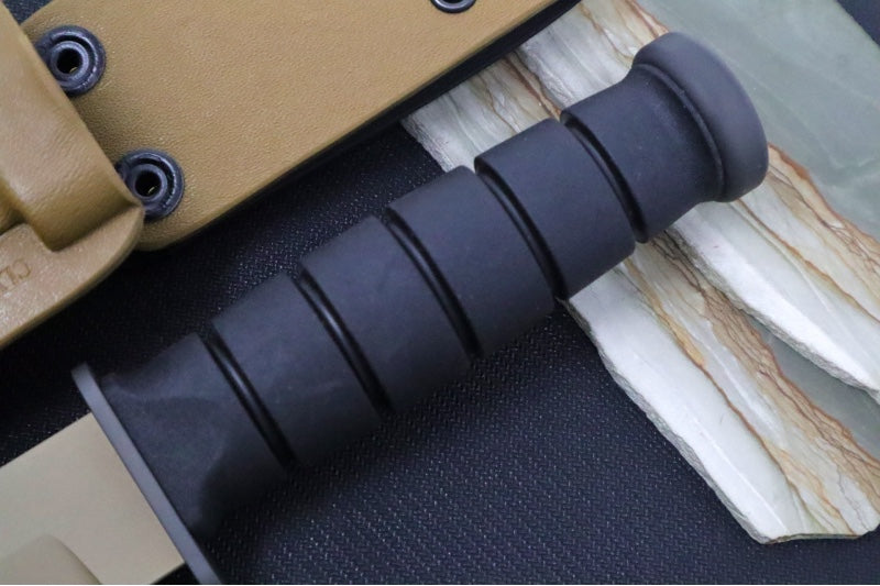 Spartan Blades KA-BAR Fixed Blade - Flat Dark Earth Clip Point Blade / Tan Kydex Sheath SB54DEBKKYTN