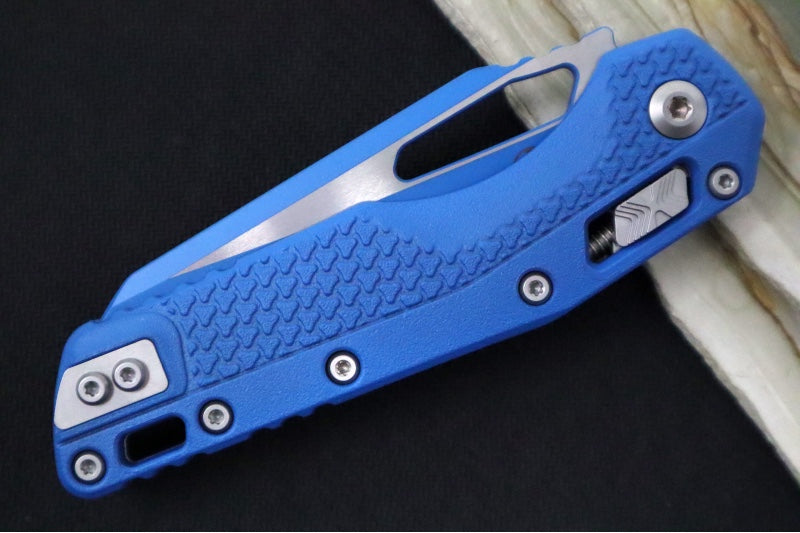 Microtech MSI Manual Folder - Blue Cerakoted Finished Blade / Blue Polymer w/ Trim-Grip Handle 210T-PMCBL
