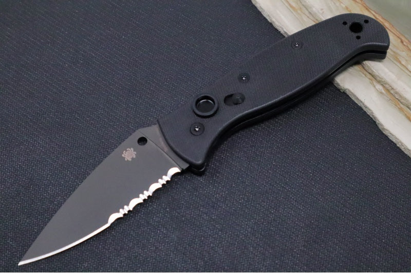 Spyderco Autonomy 2 - Black G-10 Handle / Black LC200N Blade with Partial Serrated Blade - C165GPSBBK2 - Northwest Knives