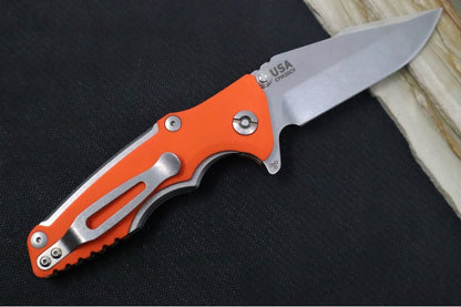 Rick Hinderer Knives Eklipse 3.0" - Harpoon Spanto / Stonewash Finish / Orange G-10