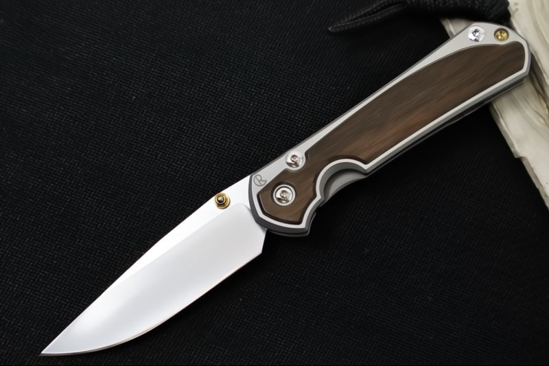 Chris Reeve Knives Small Sebenza 31 - CPM-Magnacut Steel / Polished Drop Point / Macassar Ebony Inlay (A4) S31-1636
