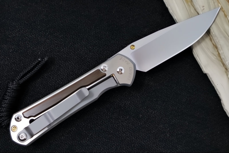 Chris Reeve Knives Small Sebenza 31 - CPM-Magnacut Steel / Polished Drop Point / Macassar Ebony Inlay (A4) S31-1636