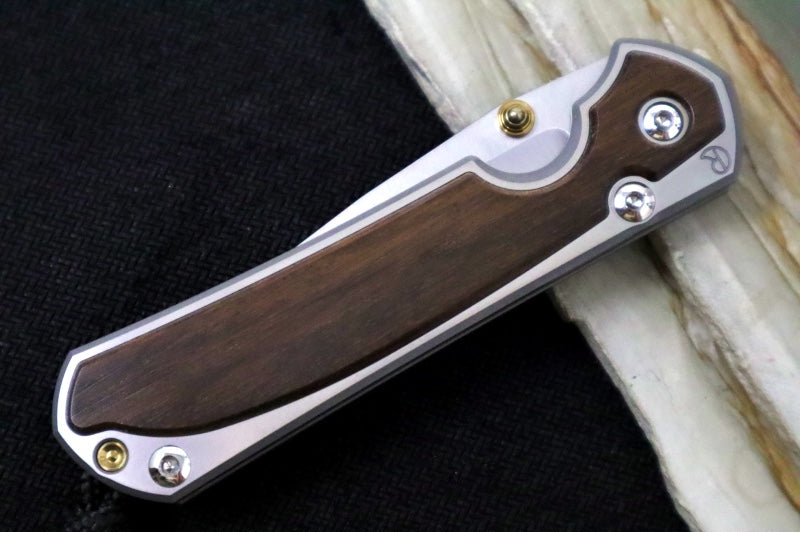 Chris Reeve Knives Small Sebenza 31 - CPM-Magnacut Steel / Polished Drop Point / Macassar Ebony Inlay (A4) S31-1636 - Northwest Knives