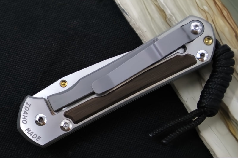 Chris Reeve Knives Small Sebenza 31 - CPM-Magnacut Steel / Polished Drop Point / Macassar Ebony Inlay (A4) S31-1636