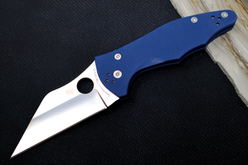 Spyderco Yojimbo 2- Cobalt Blue G10 Handle / Satin Blade / CPM-SPY27 Steel - C85GPCBL2