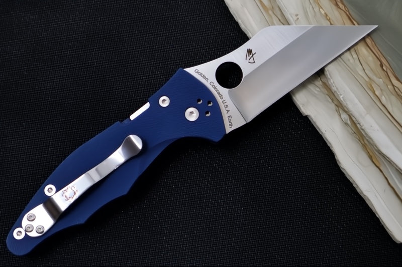 Spyderco Yojimbo 2- Cobalt Blue G10 Handle / Satin Blade / CPM-SPY27 Steel - C85GPCBL2 - Northwest Knives