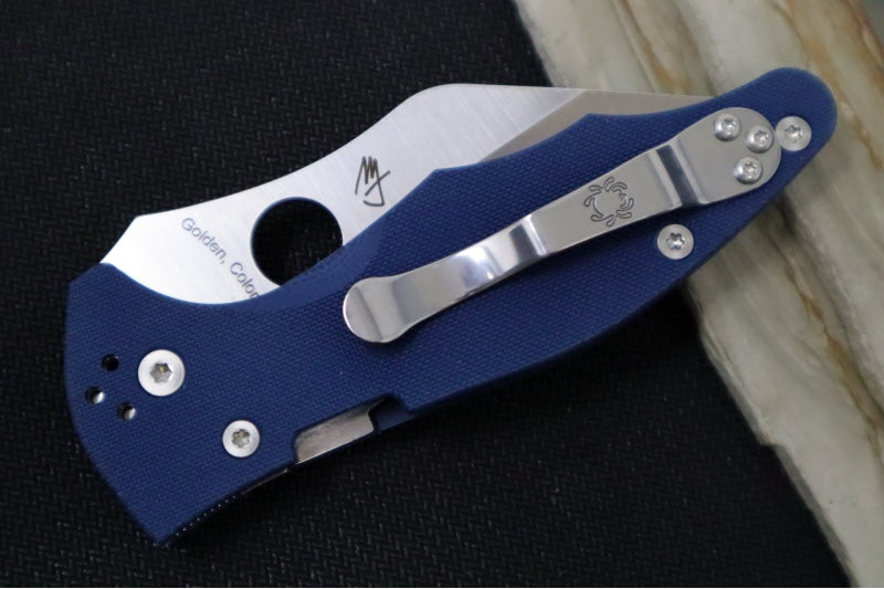 Spyderco Yojimbo 2- Cobalt Blue G10 Handle / Satin Blade / CPM-SPY27 Steel - C85GPCBL2