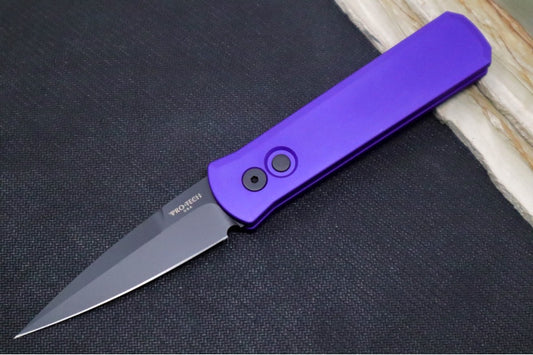 Pro Tech Godson Auto - Black Blade / Purple Anodized Aluminum Handle 721-PURP