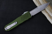 Guardian Tactical Recon 040 OTF - Stonewashed Finish / Elmax Steel / OD Green Anodized Aluminum Handle 118511 - Northwest Knives