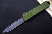Guardian Tactical Recon 040 OTF - Dark Stonewashed Finish / Elmax Steel / OD Green Anodized Aluminum Handle 118611 - Northwest Knives