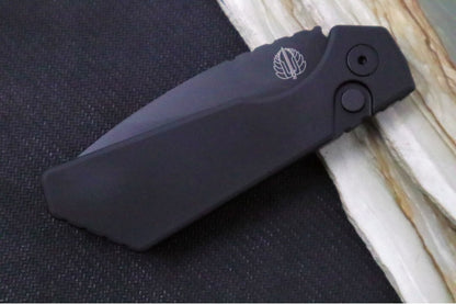 Pro Tech Strider PT+ Auto - Black Anodized Aluminum Handle / Black DLC Finish / CPM-Magnacut Steel PT203