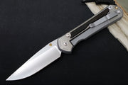 Chris Reeve Large Sebenza 31 LEFT HAND Polished - Drop Point Blade / Macassar Ebony Inlay / CPM-Magnacut (A1) L31-1637 - Northwest Knives