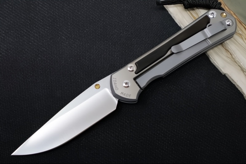 Chris Reeve Large Sebenza 31 LEFT HAND Polished - Drop Point Blade / Macassar Ebony Inlay / CPM-Magnacut (A1) L31-1637 - Northwest Knives
